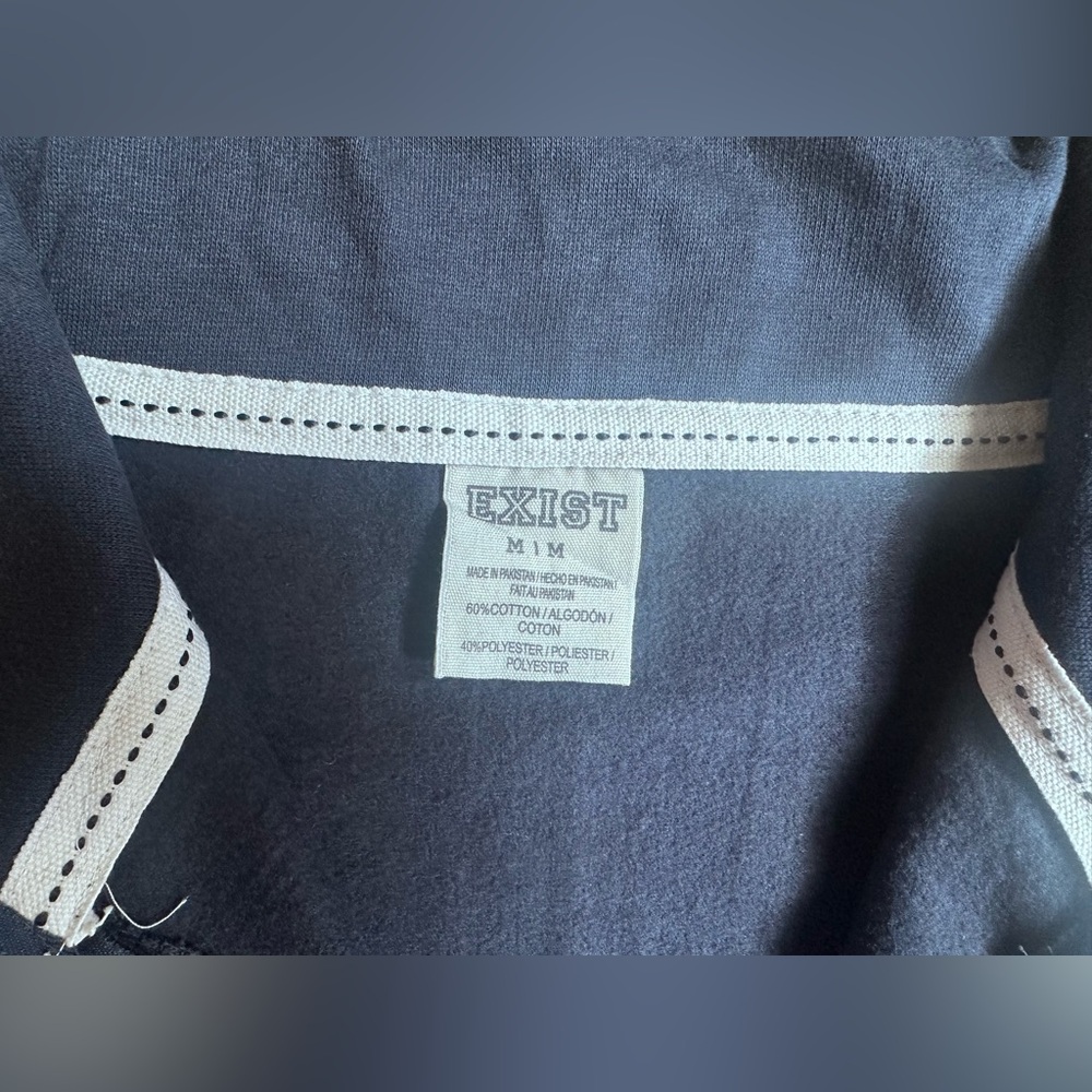 Exist Beach Sweatshirt Size Medium Navy Hampton Beach Quarter Zip Sweatshirt - Picture 7 of 16